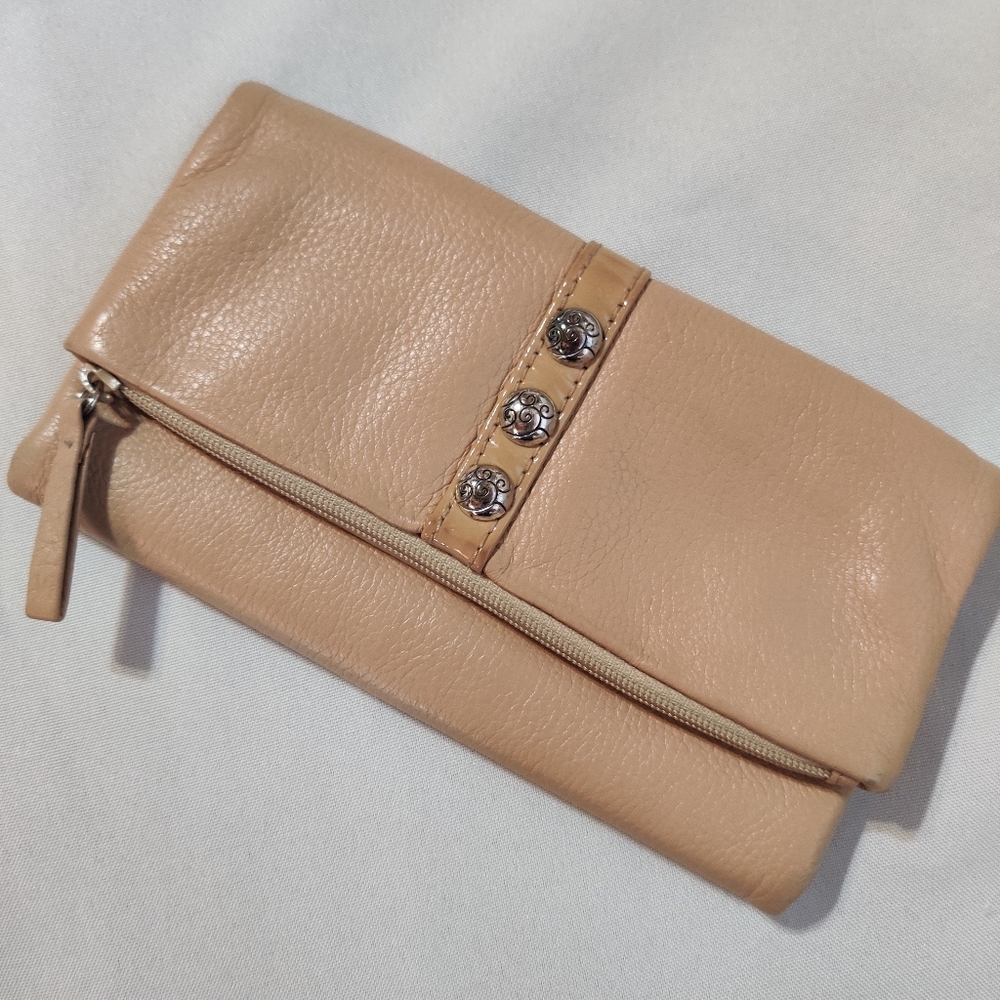 Brighton Nolita Tan Soft Leather Fold-Over Wallet